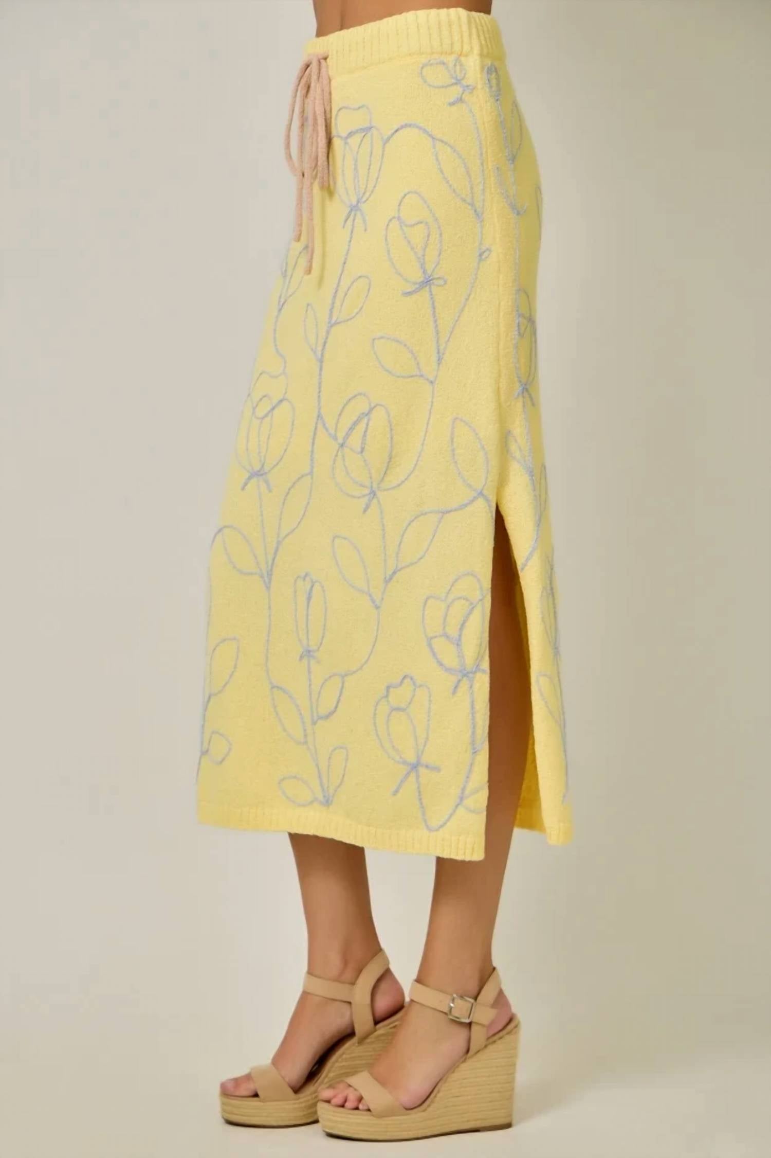 Mystree - Bloom Knit Midi Skirt