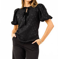 Mary Square - Ren Jacquard Puff Sleeve Top