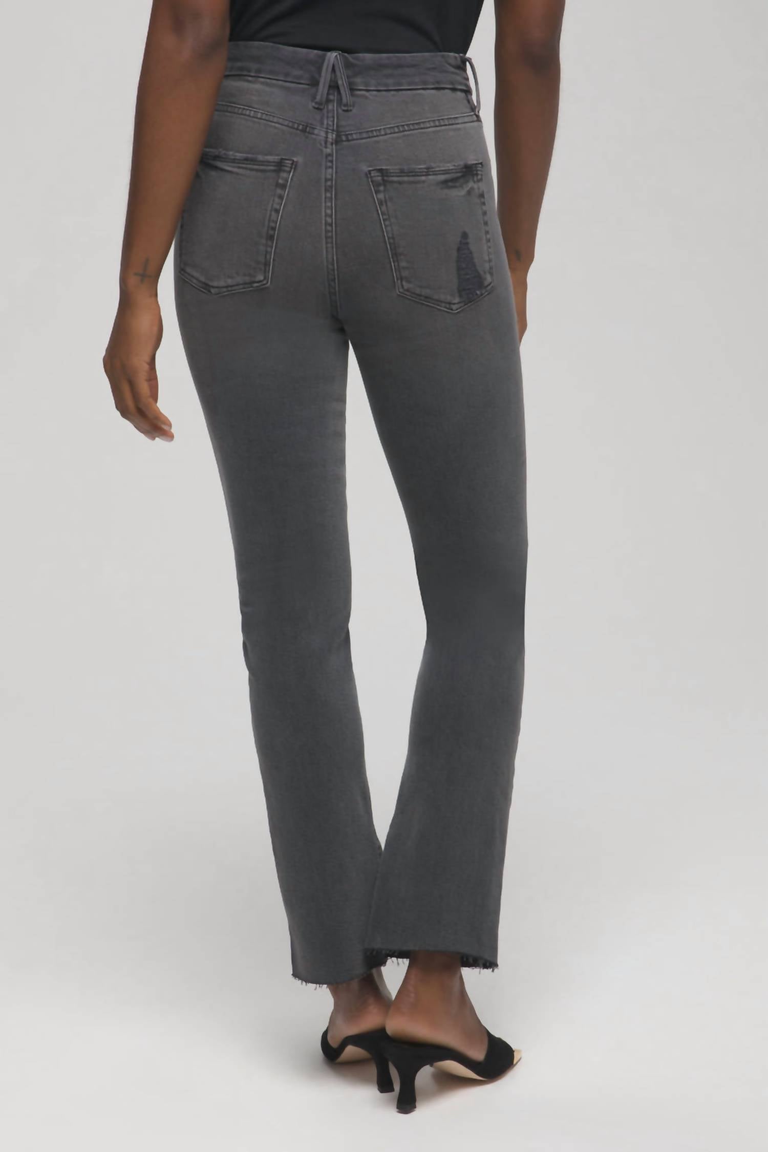 GOOD AMERICAN Good Boy Jean in black - women's jeans - alternate view