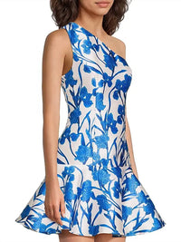 Hutch - Silas Floral One-shoulder Minidress