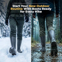 LiteBoots Women's Size Waterproof Rubber Boots in gray - women's shoe - alternate view
