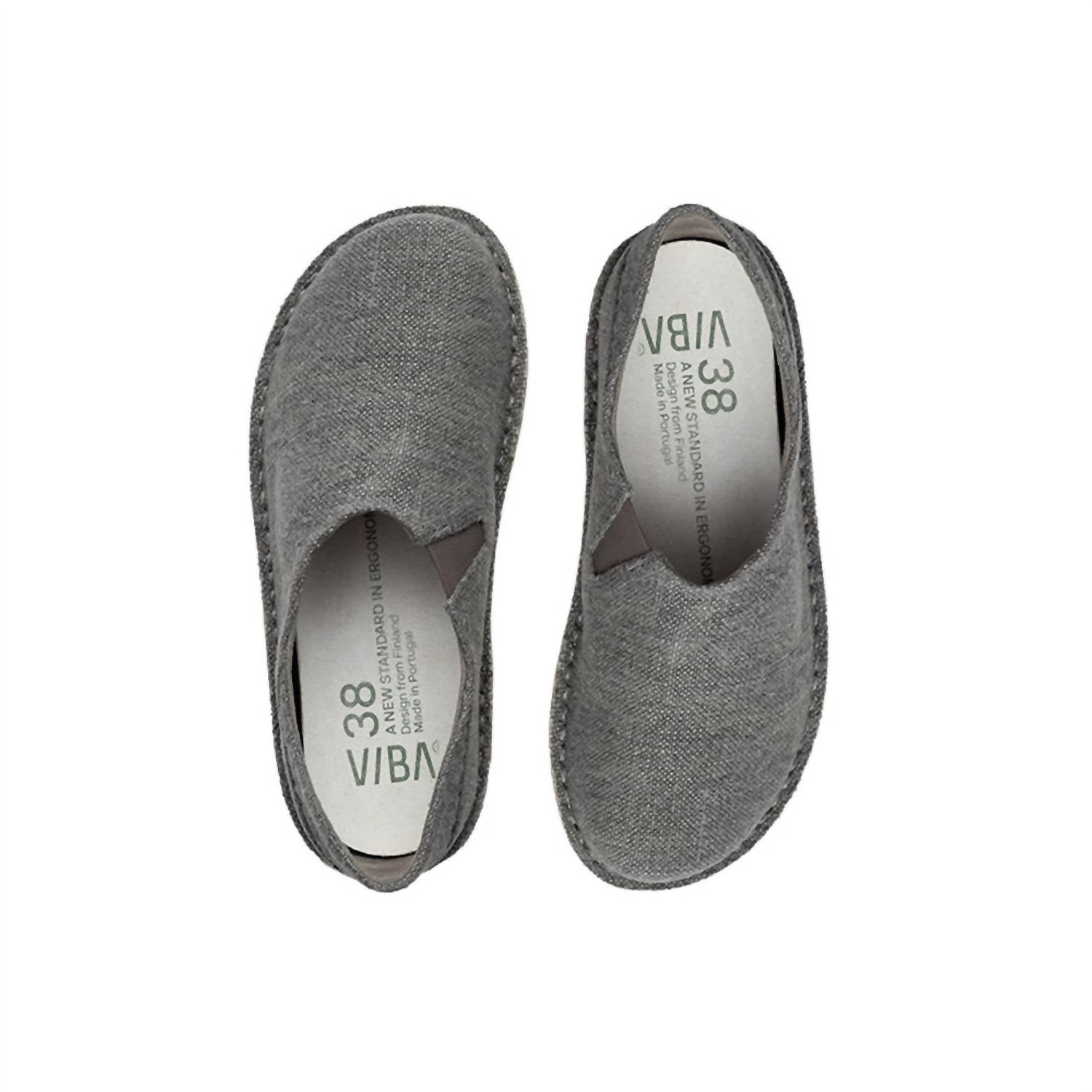 Vibae - Unisex Zuma Linen Beachpebble Slip On Shoes