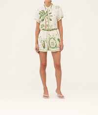 Agua By Agua Bendita - Virtuosa Wild Embroidered Linen Blouse