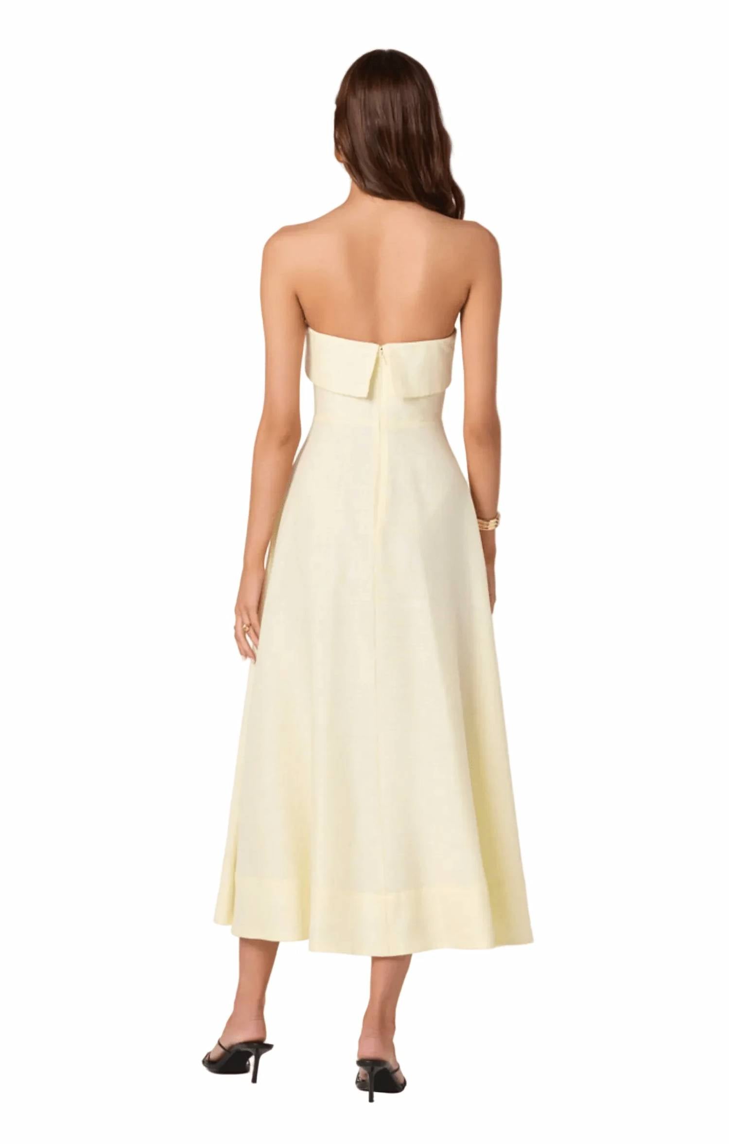 Astr - Ximena Strapless Midi Dress