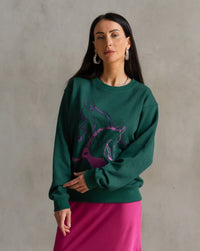 Care Tucker - 90’s Baggy Embroidered Sweatshirt