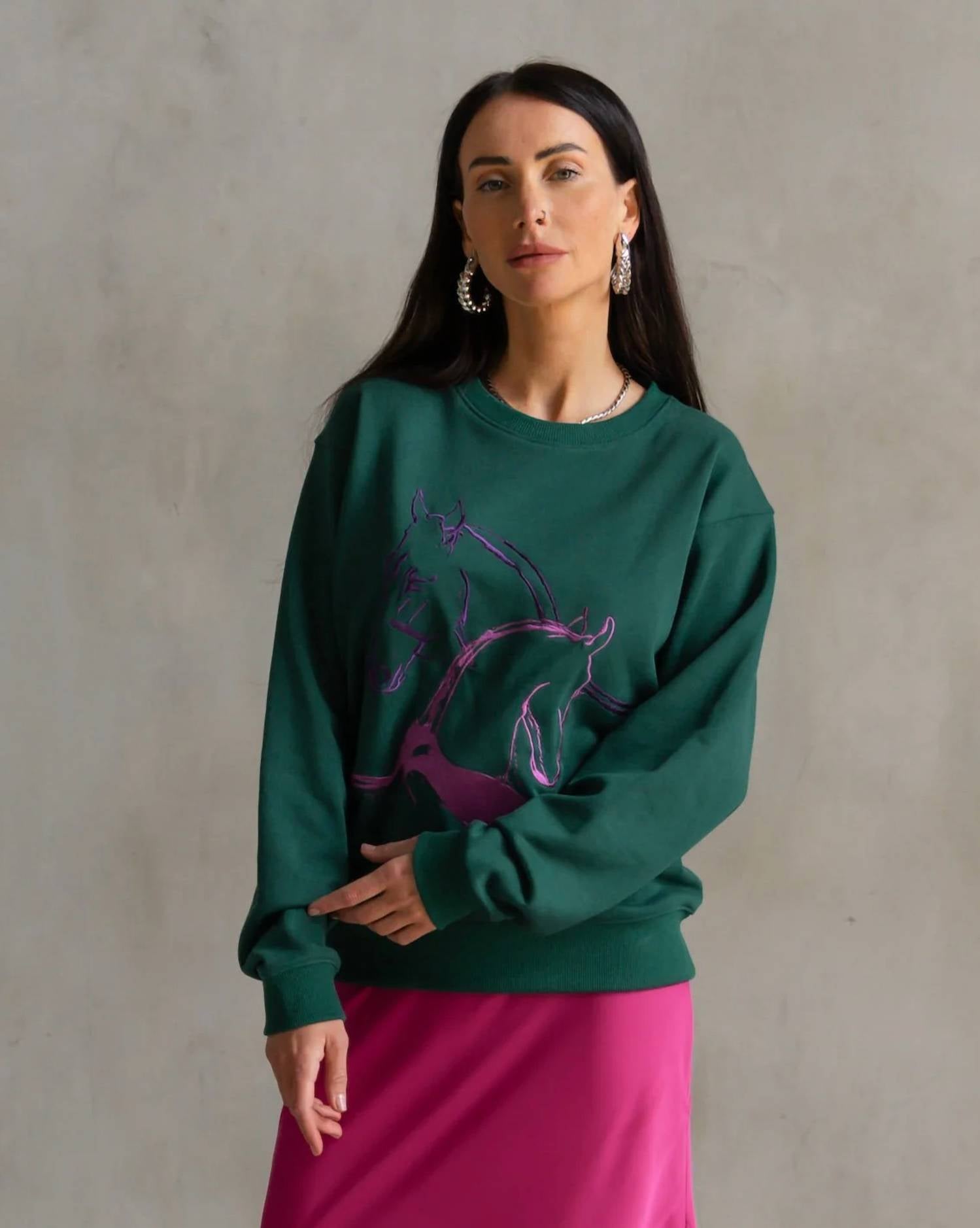 Care Tucker - 90’s Baggy Embroidered Sweatshirt