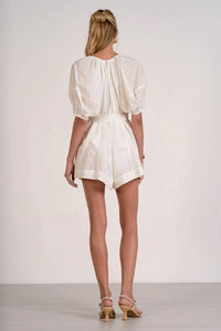 Elan - Eyelet Tie Front Romper