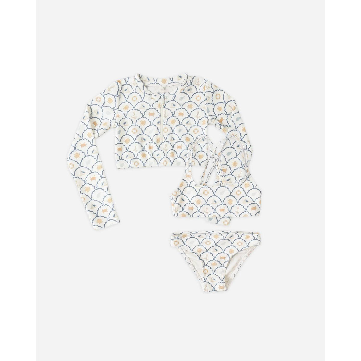 Rylee + Cru - Girl's Crop Rashguard Set