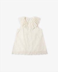 Rylee + Cru Girls Marina Dress in ivory - kids' dress - detail view