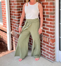 Tiered Wide Leg Pants