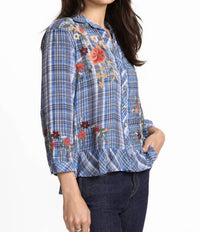 Johnny Was - Peplum Ruffle Hem Shirt
