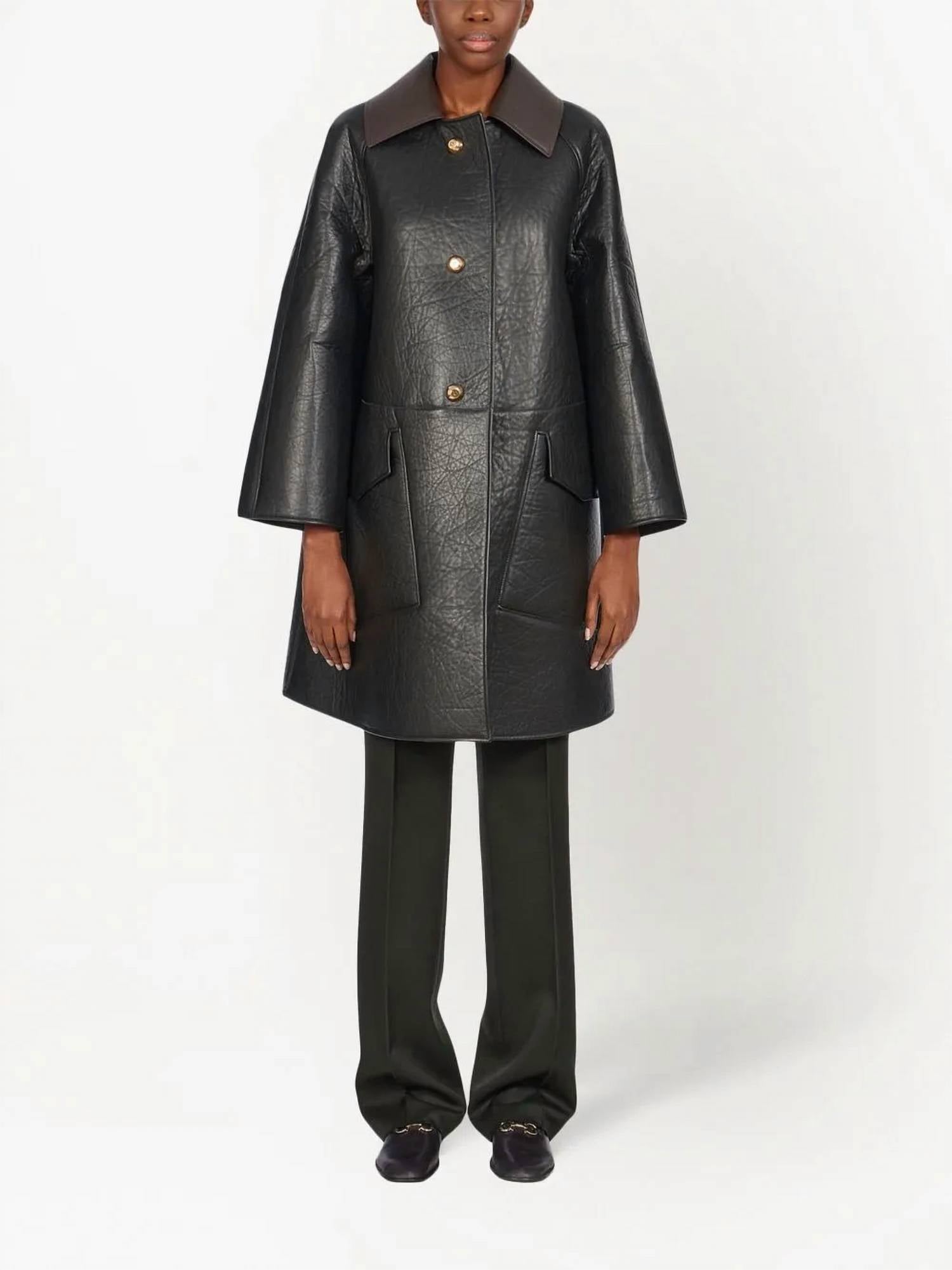 Salvatore Ferragamo - Textured Nappa Leather Coat