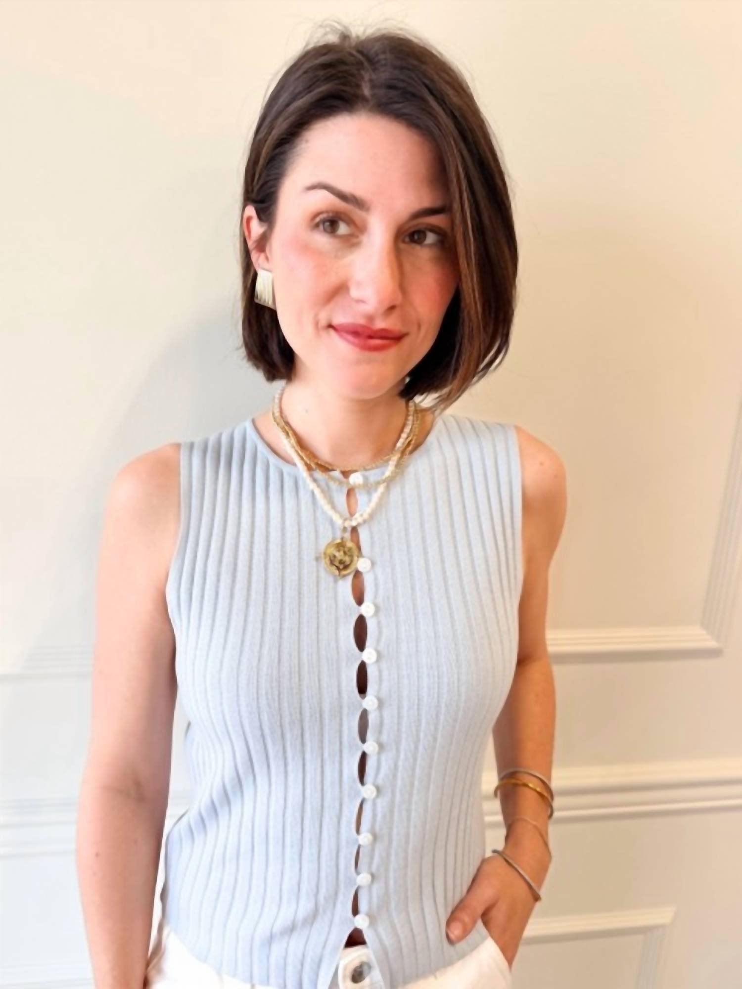 Needii - Button Tank Top