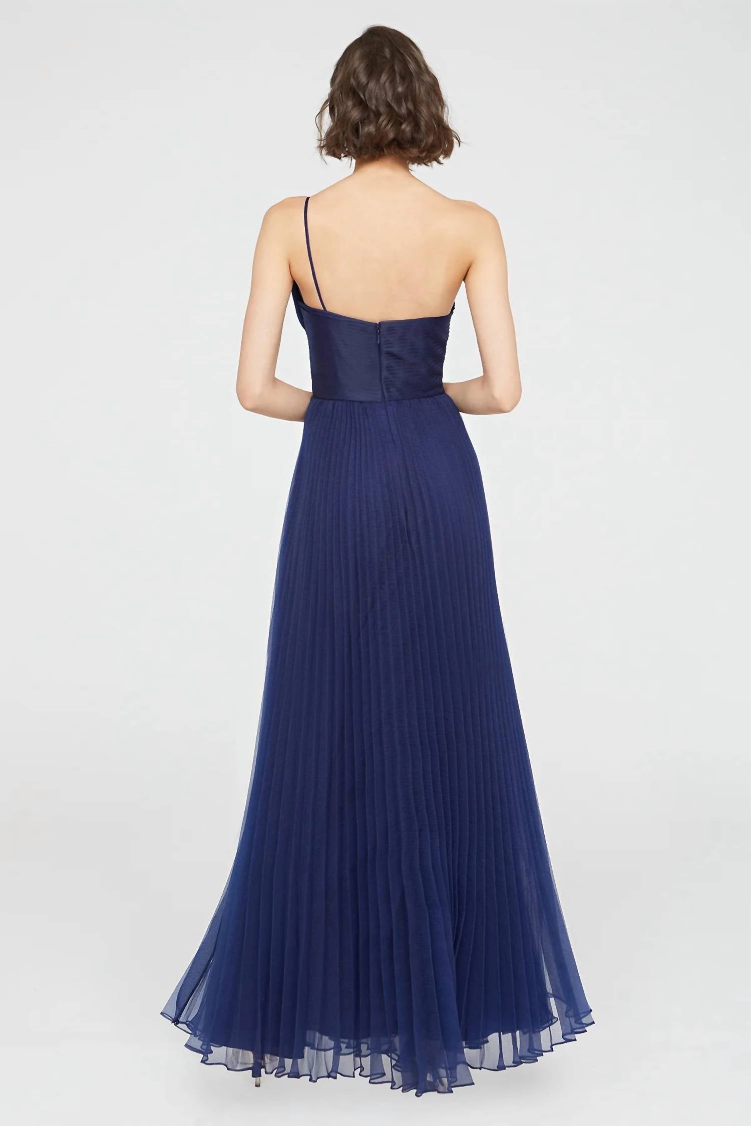 Theia - Delphine Pleated Organza Gown