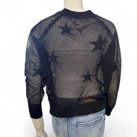 Elan - Mesh Star Crewneck Sweater