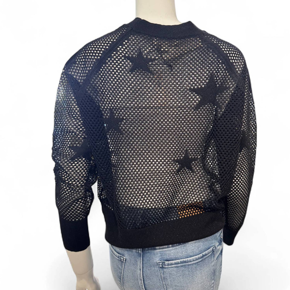 Elan - Mesh Star Crewneck Sweater