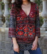 Nostalgia - Floral V-Neck