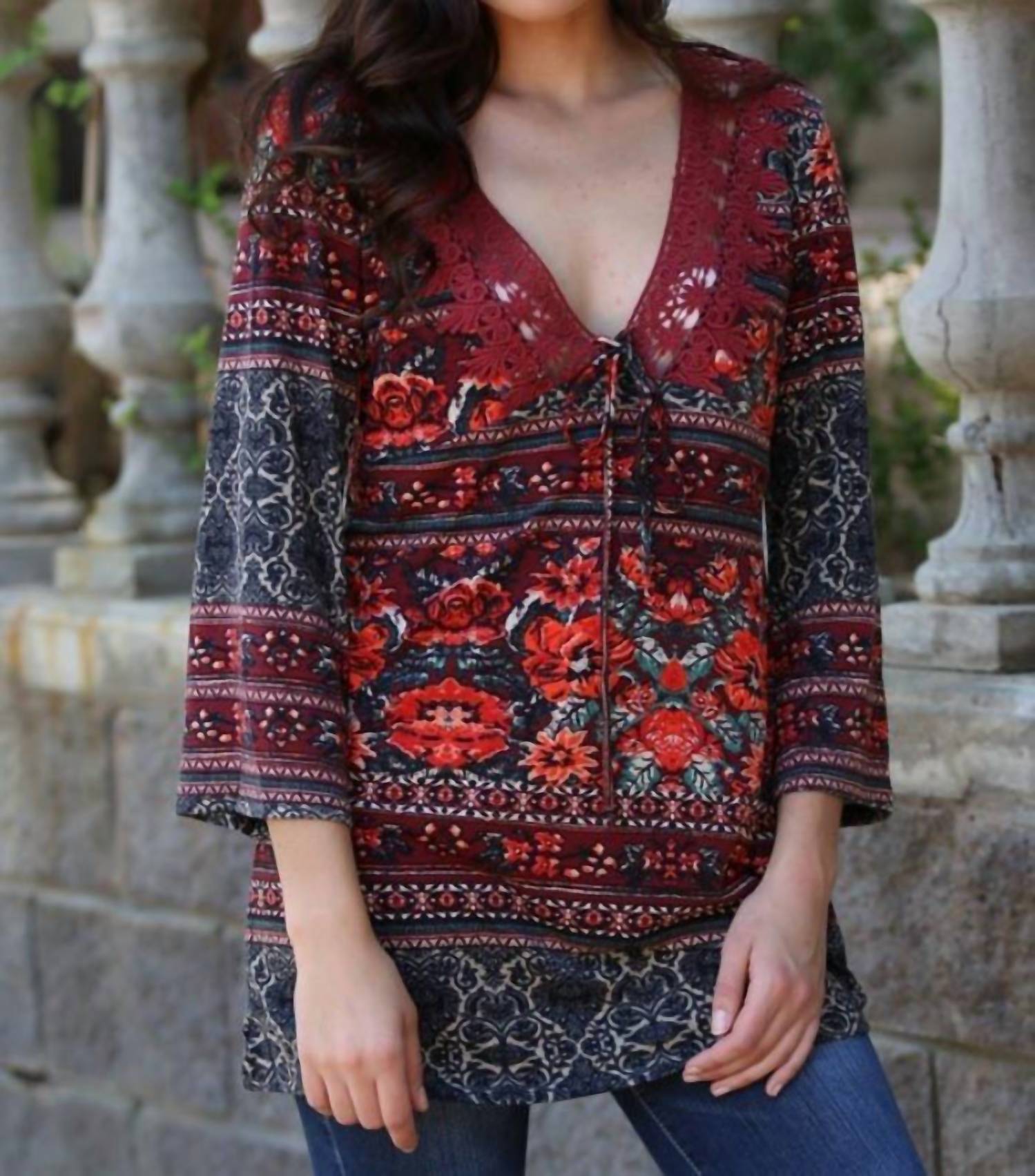 Nostalgia - Floral V-Neck