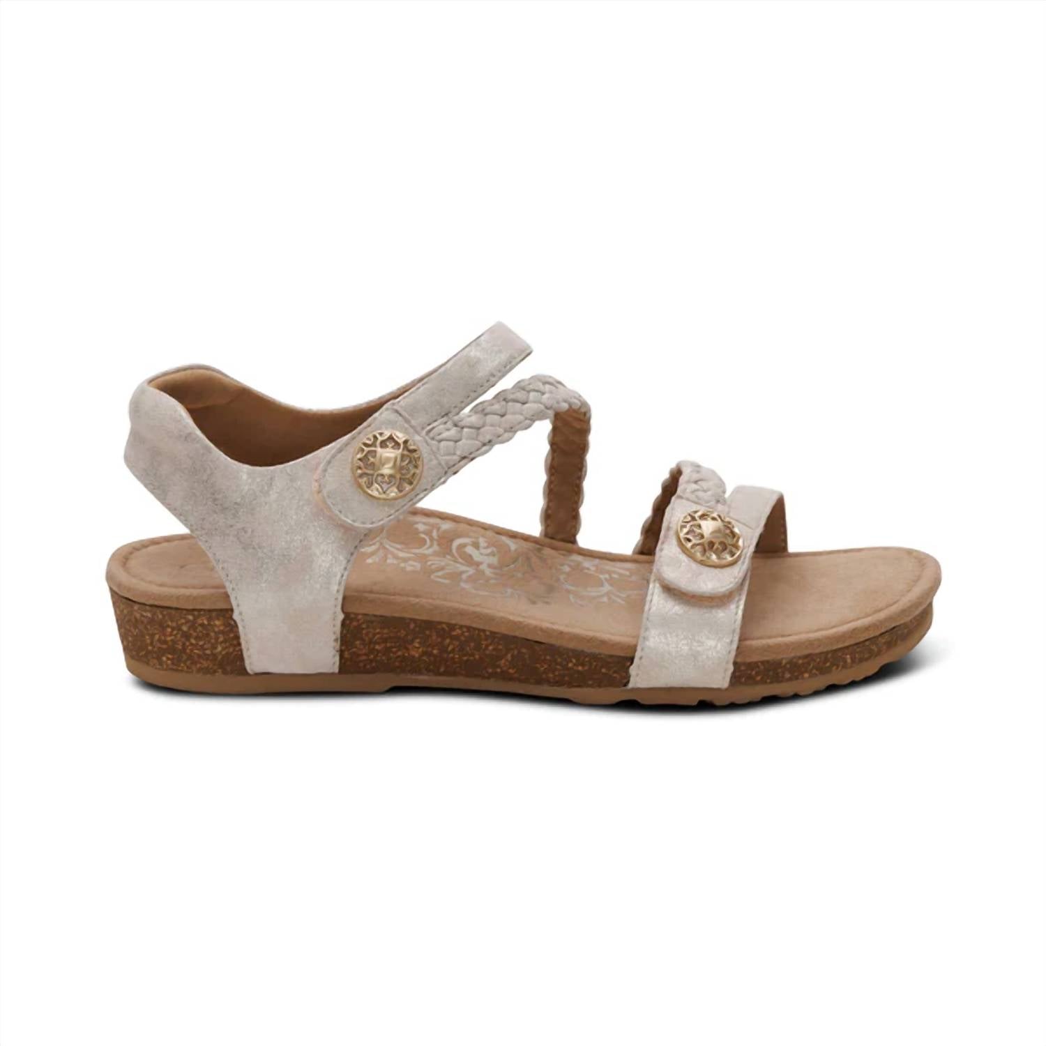 Aetrex - Women's Jillian Braided Quarter Strap Sandal