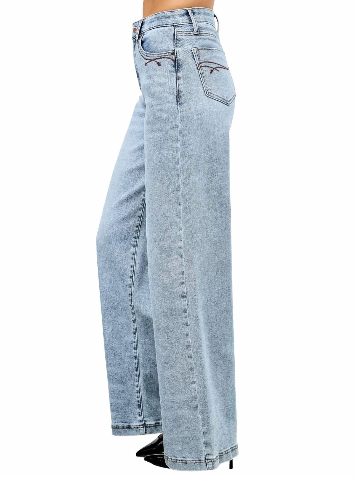 Saige Denim - Relaxed High Rise Wide Leg Jeans