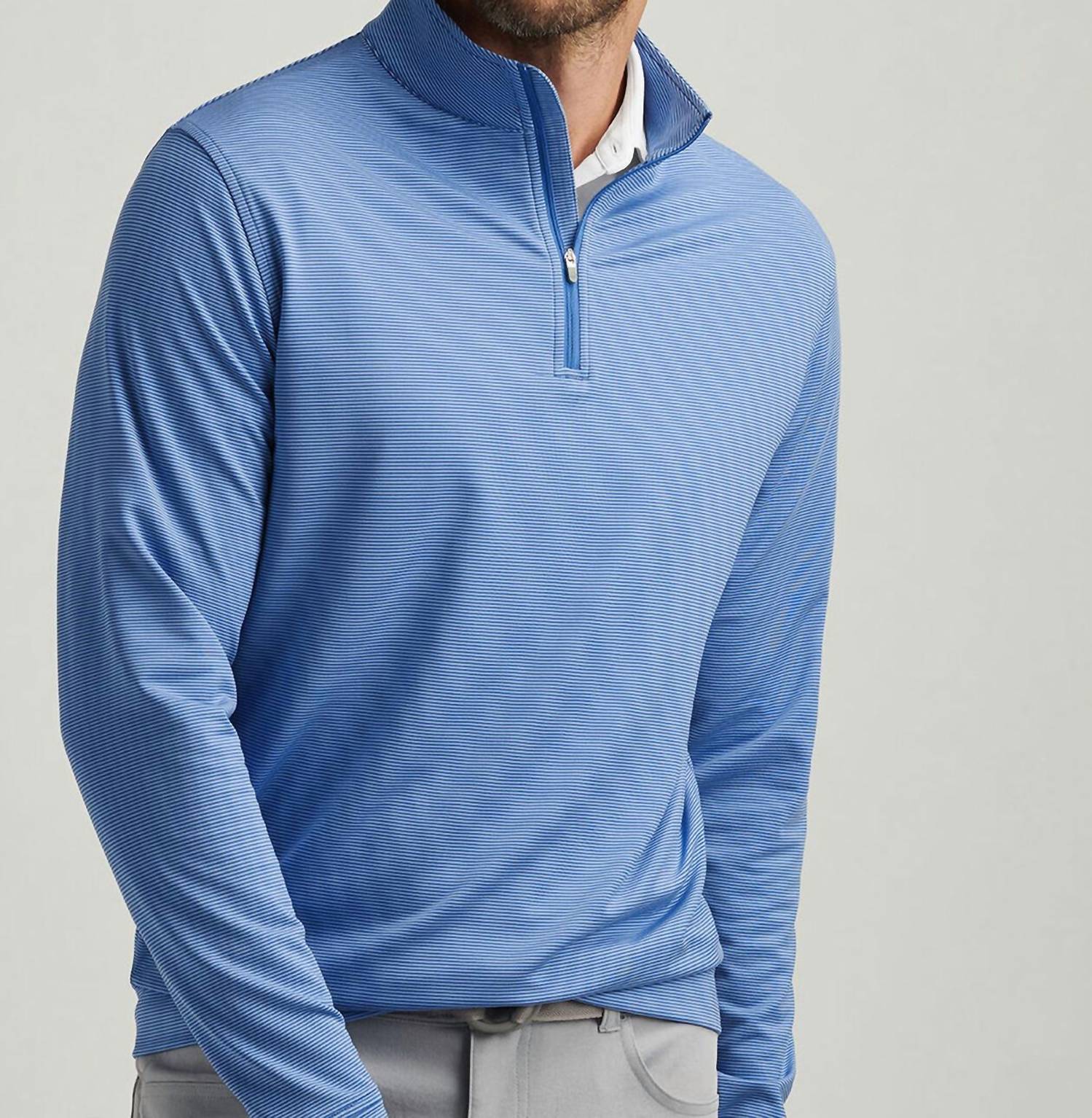 Peter Millar - Perth Sugar Stripe Performance Quarter Zip