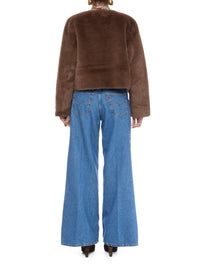 LUCY PARIS Plaza Faux Fur Jacket in brown - women's jacket - view 4