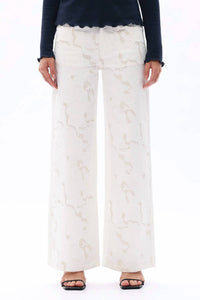 Bayeas - Winnie Lace Wide Leg Jeans