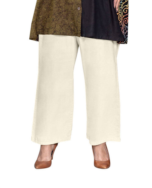 On The Plus Side - Essential Wide Leg Rayon Pants - Plus