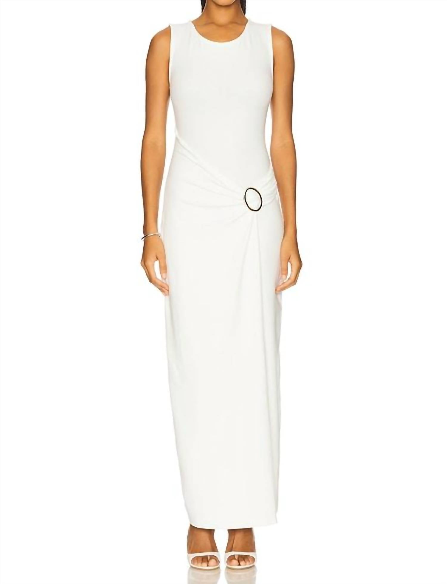 4th & Reckless Nia Jersey Maxi Dress in white - women's dress