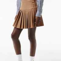 Lacoste - Pleated Button Waist Skirt