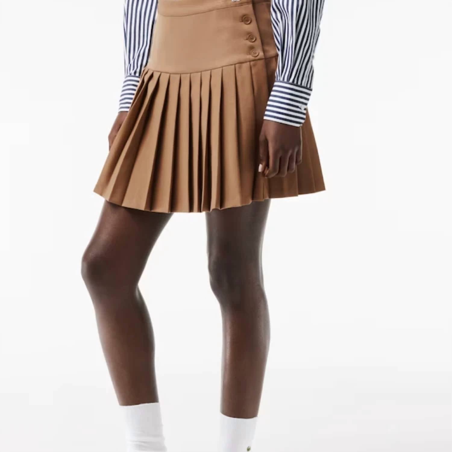Lacoste - Pleated Button Waist Skirt