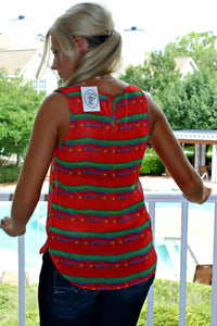 SLEEVELESS PRINTED TOP