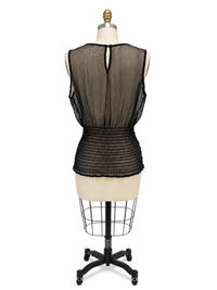 La Rando - Waist Rouching Sheer Tank Top