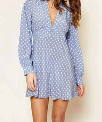 RIXO Women's Runway Sport Hebe Dress in cornflower - women's dress - alternate view