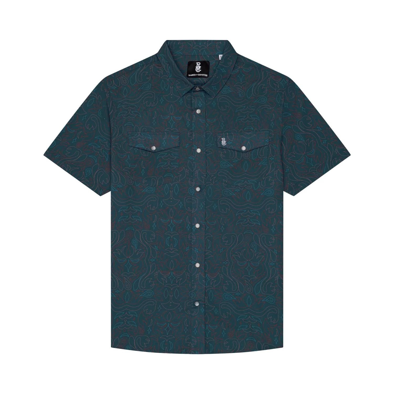 Raised By Coyotes - Men's Cowboy Threads Pearl Snap Shirt