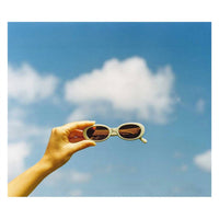 Sunski Women's Bianca Oval Sunglasses in ivory amber - women's accessory - view 5