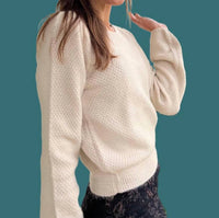 saltwater LUXE Gaines Sweater in cream - women's sweater - view 5