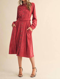 &Merci - Rosewood Belted Dress