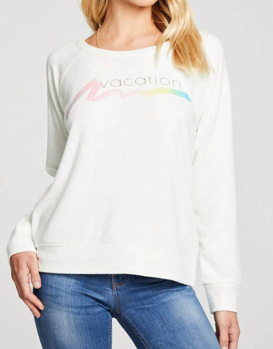 VACATION RECYCLED LOVE KNIT RAGLAN PULLOVER