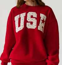 The Happy Camp3R - Women's Usa Crewneck Sweatshirt