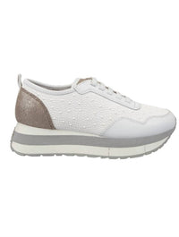 Naked Feet Women's Kinetic Platform Sneakers in pearl white - women's sneaker