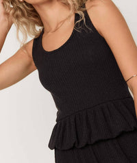 Project Social T - Monterosa Rib Peplum Tank