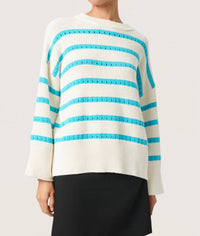 Soaked In Luxury - Ravalina Stripes Casual Fit Pullover