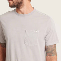 ROARK Made To Fade Short Sleeve Tee in washed grey - men's t-shirt - view 5