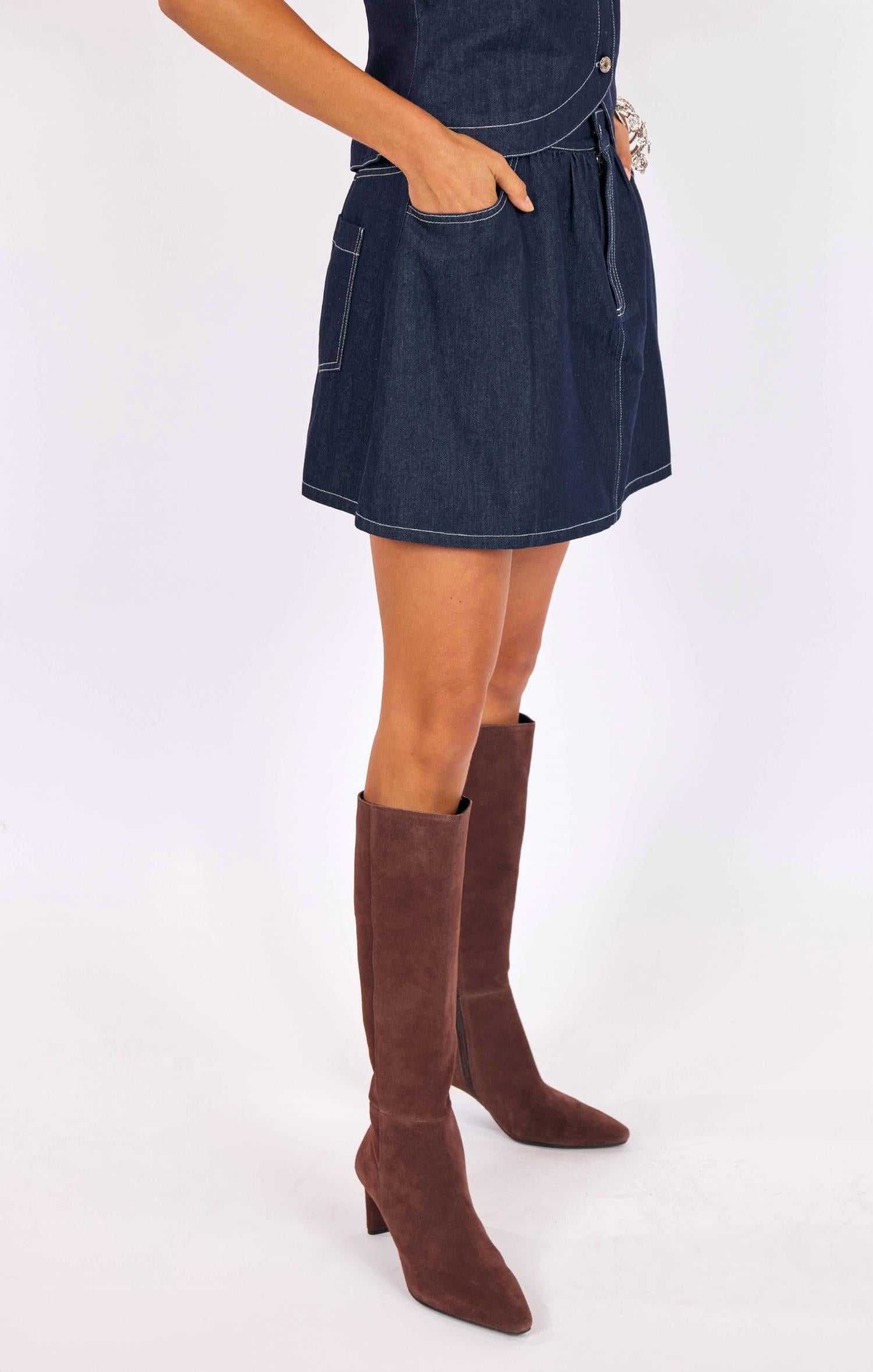 Sage The Label - Bodega Denim Mini Skirt