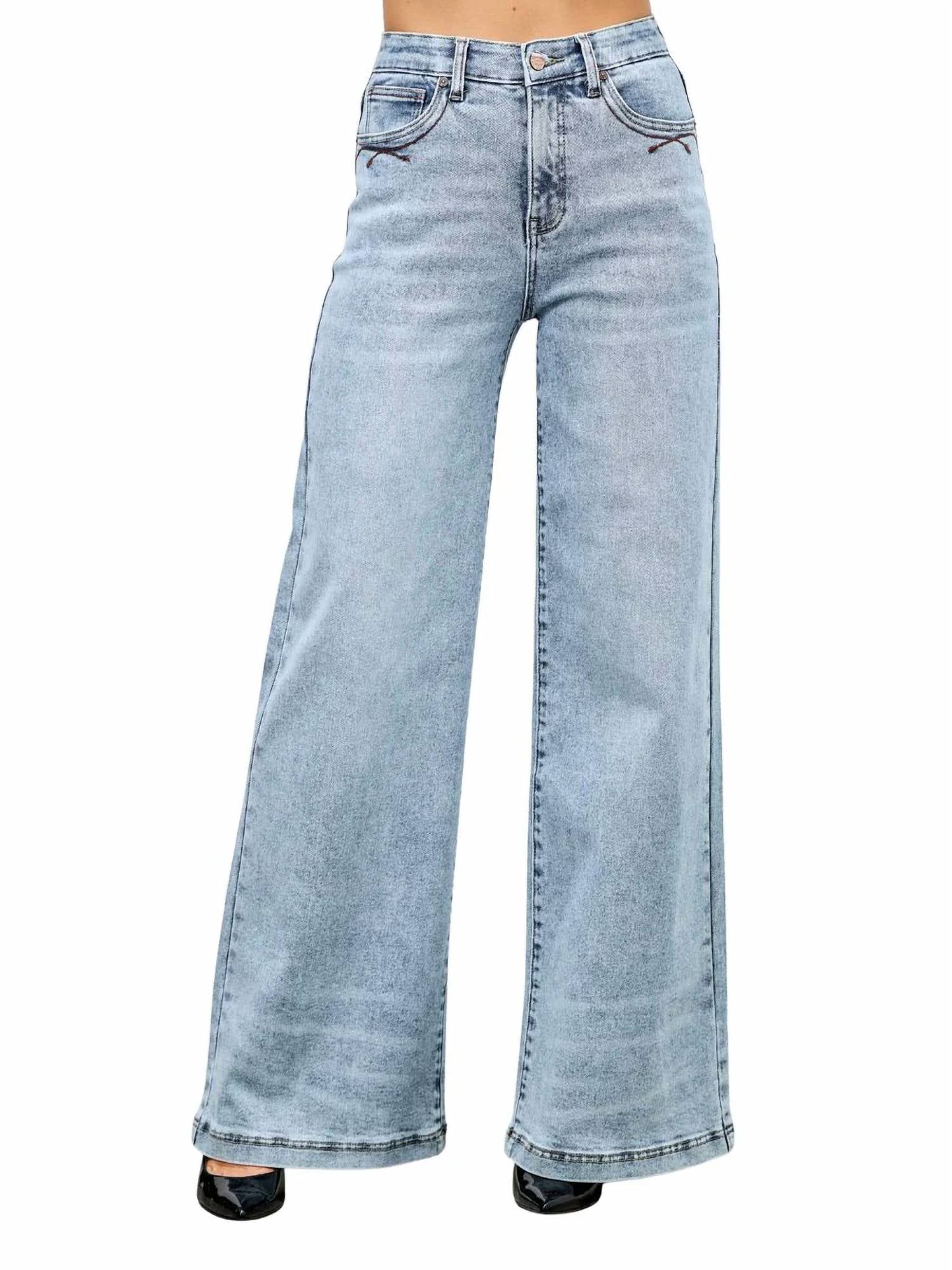 Saige Denim - Relaxed High Rise Wide Leg Jeans