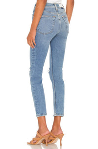 Re/Done - 90s High Rise Ankle Crop Jeans