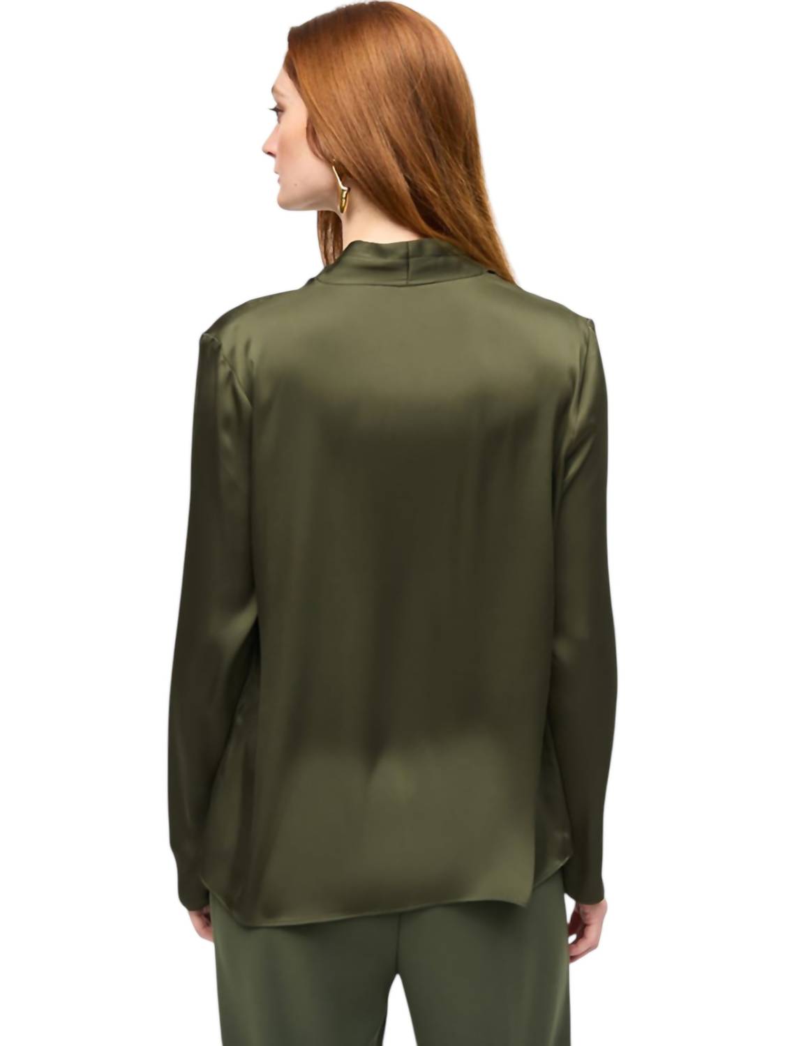 Joseph Ribkoff - Satin Straight Fit V-neck Blouse