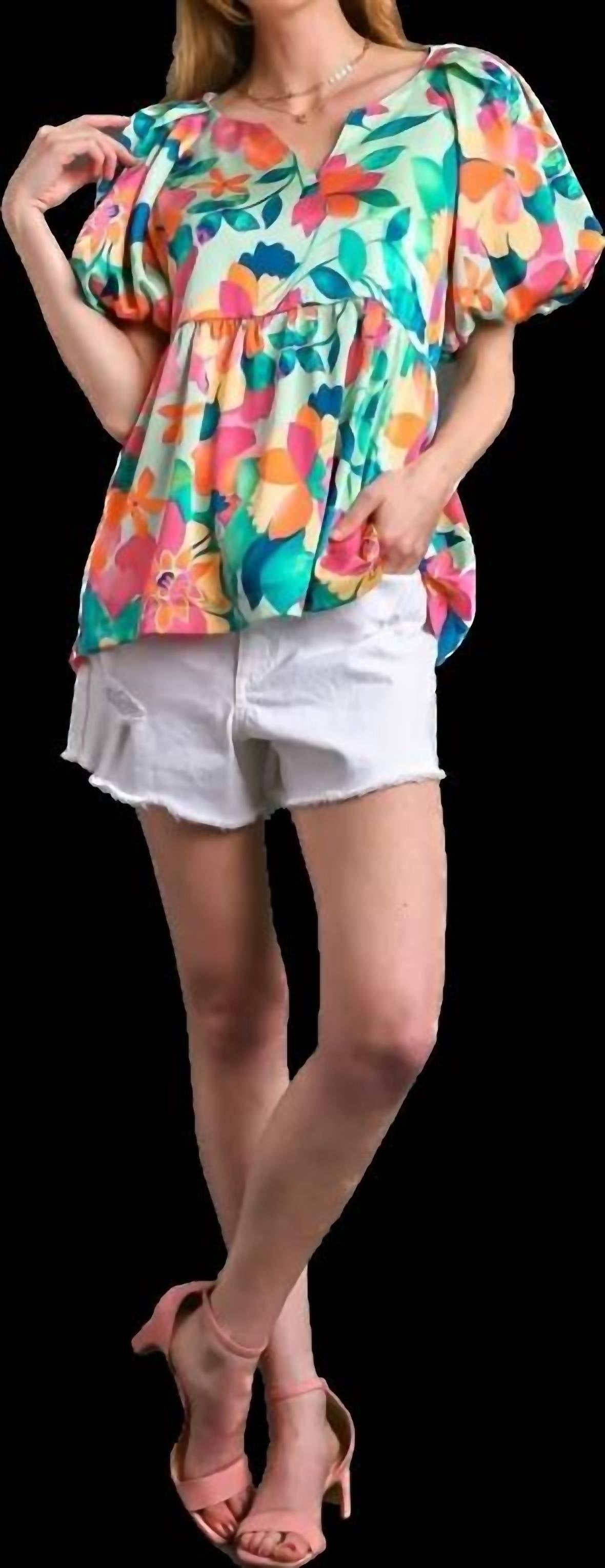 Umgee - Puff Sleeve Blouse