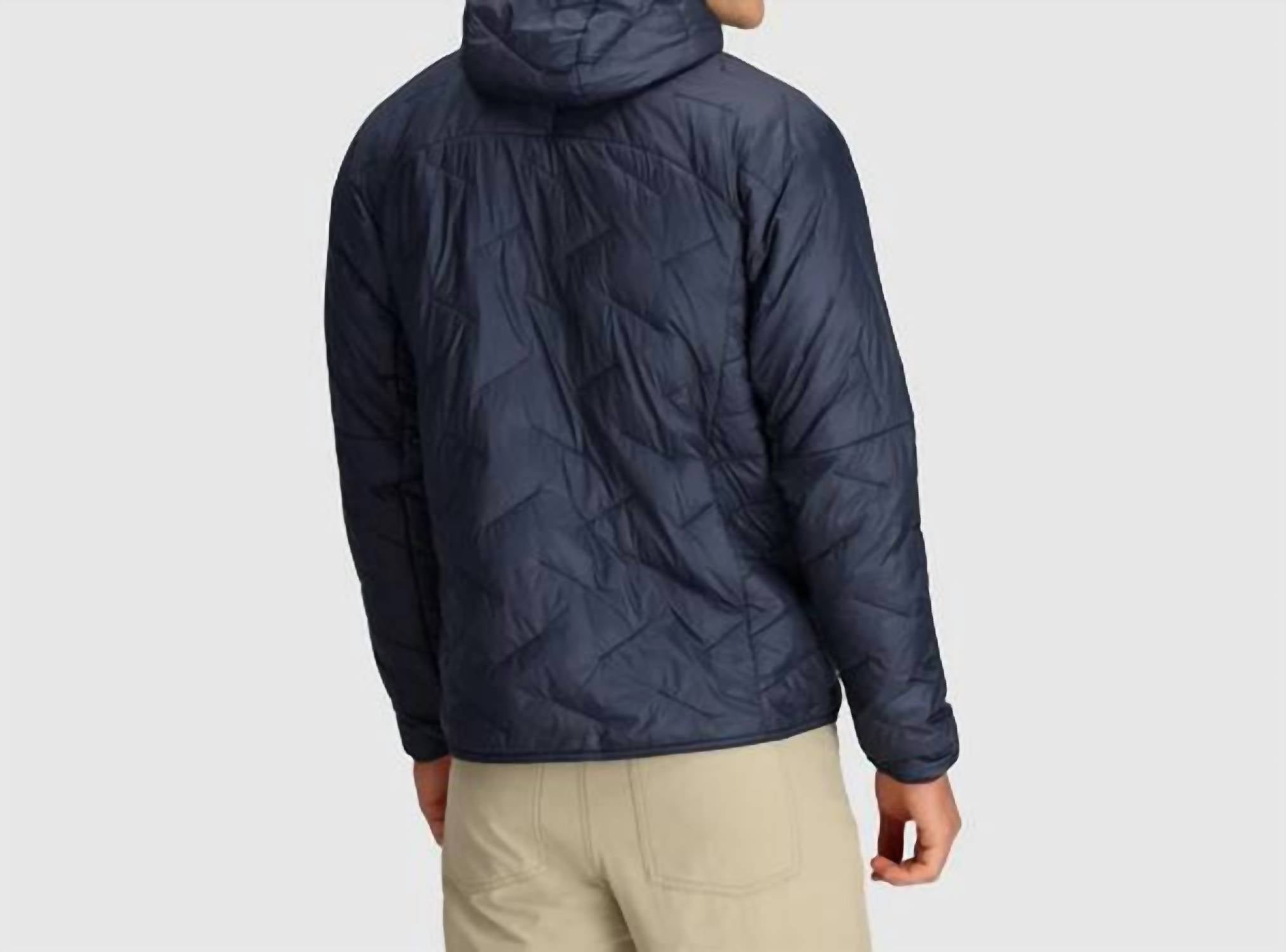 OUTDOOR RESEARCH Men's Superstrand Hoodie in navy 1 - men's jacket - detail view